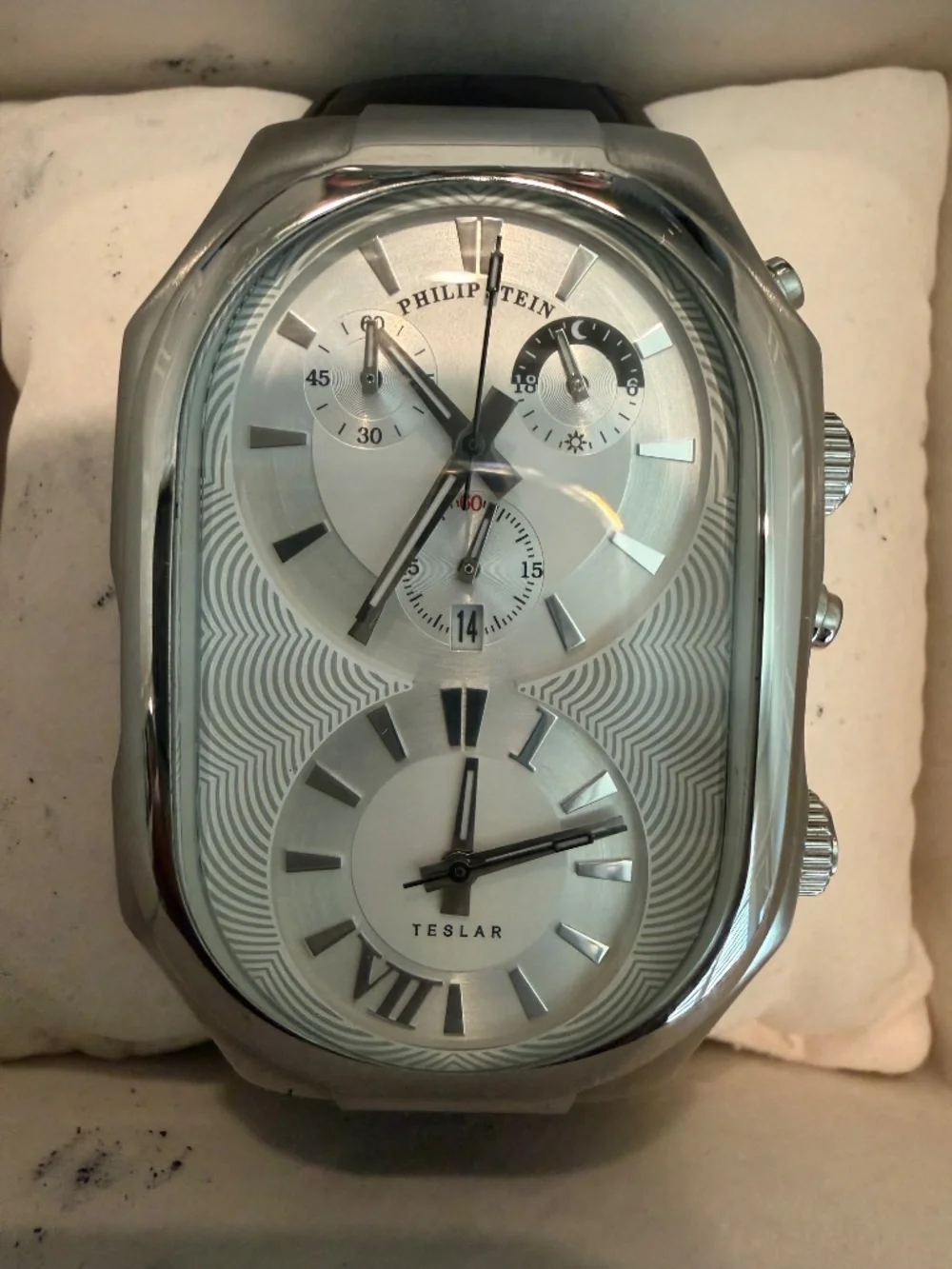 2 Philip Stein chronograph gmt dual dial watches